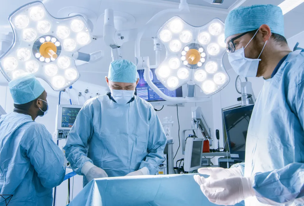 Surgical team preparing for operation in hospital